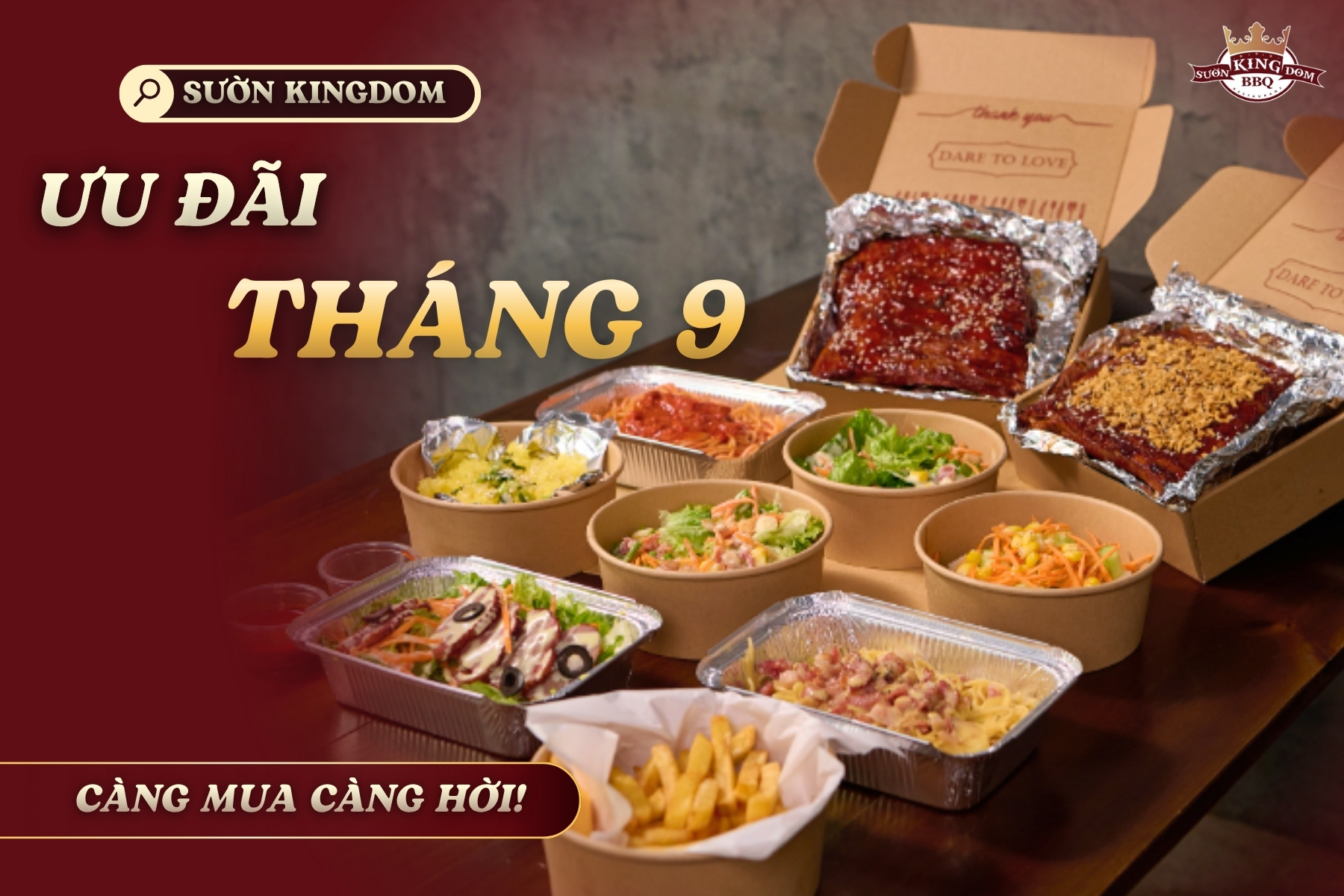 Đi ăn sườn nướng, Queenies nhớ xem qua những ưu đãi của Sườn Kingdom nha!